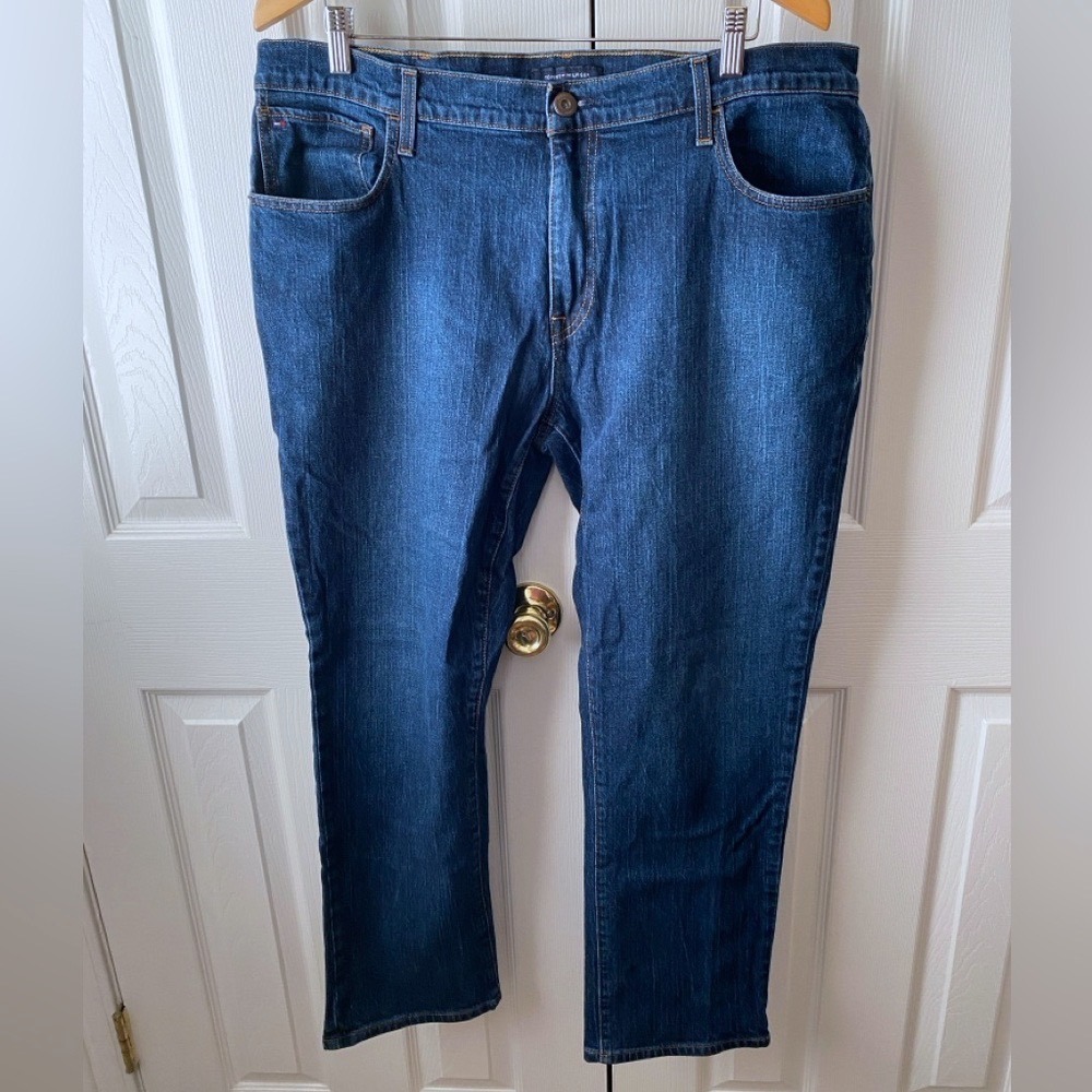 Tommy Hilfiger Dark Wash Straight Leg Stretch‎ Denim Jeans SZ 38